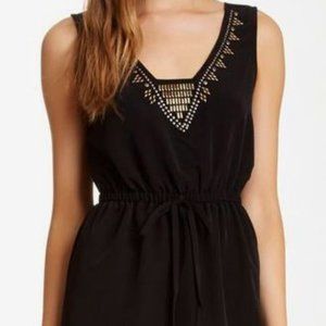 Be Bop black studded mini dress sz large